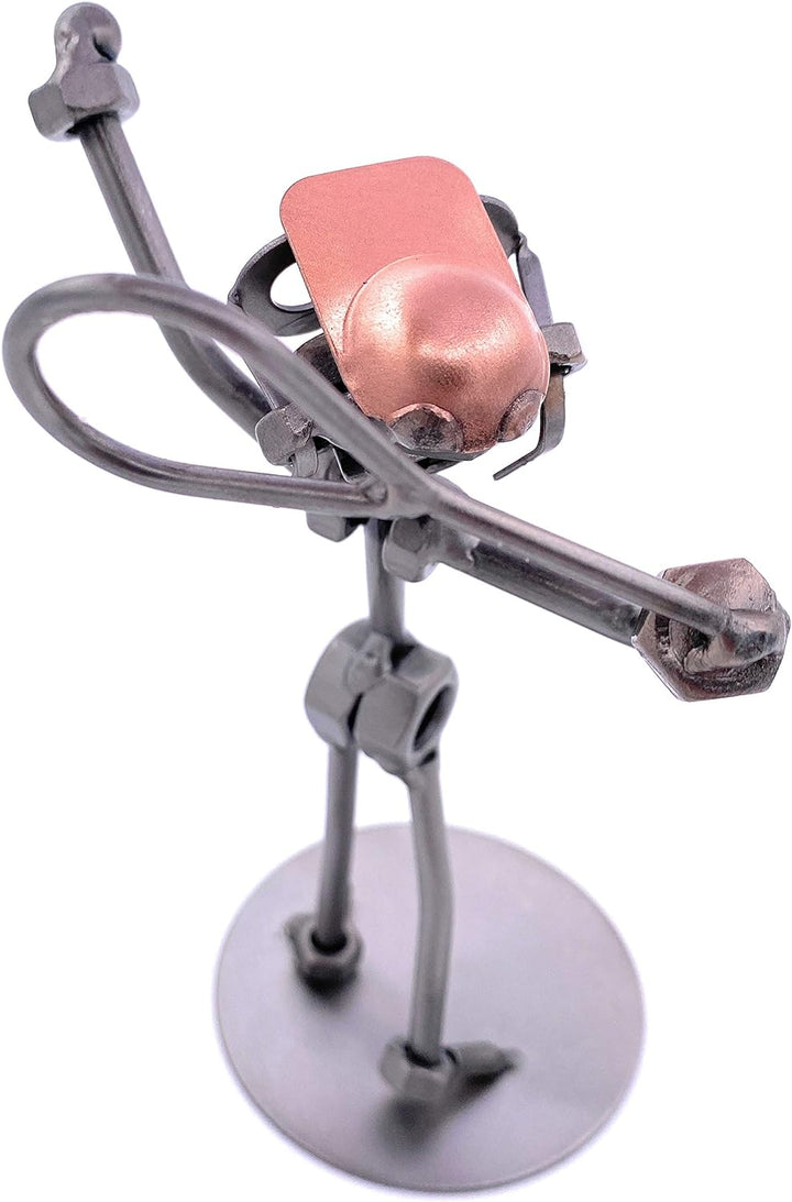 STEEMO Schraubenmännchen Tennisspieler Tennis-Ass Geschenk Metall-Deko 12x9x18 cm