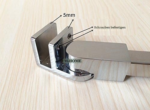 50 cm Edelstahl rahmenlose Dusche Tür Feste seitenwandplatte wall-to-glass Unterstützung Bar für 6mm