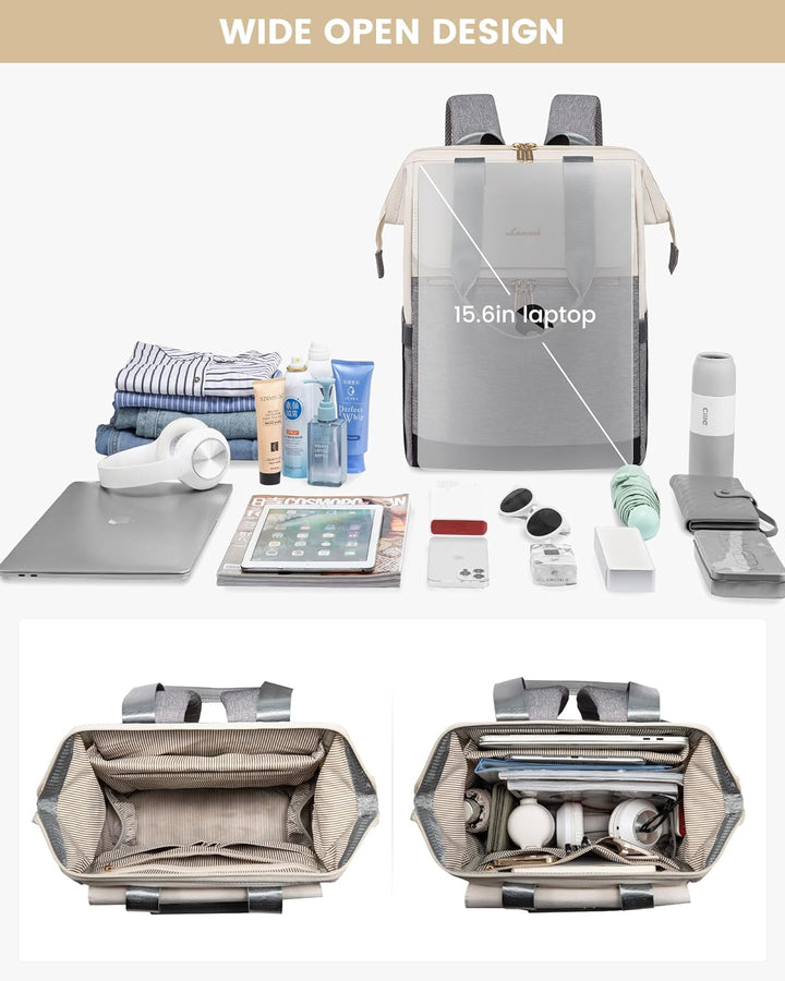 LOVEVOOK Rucksack Damen klein, Taagesrucksäcke Handtasche 2 in 1, Laptop Schulrucksack Wasserdicht,