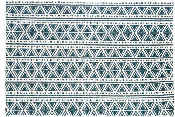JJA Teppich aus Baumwolle, Bedruckt, 90 x 60 – 6 Verschiedene Modelle, Blau