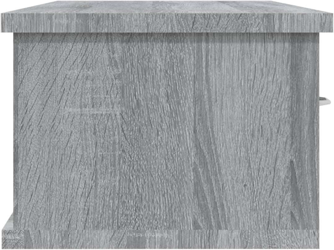 Tidyard TV Wandschrank Wandregal mit Schublade Hängeschrank TV Möbel Holzwerkstoff Grau Sonoma 88x26