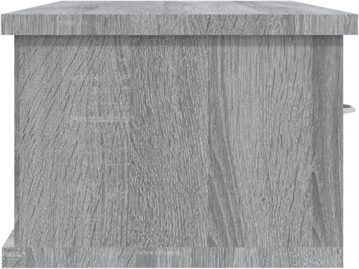 Tidyard TV Wandschrank Wandregal mit Schublade Hängeschrank TV Möbel Holzwerkstoff Grau Sonoma 88x26