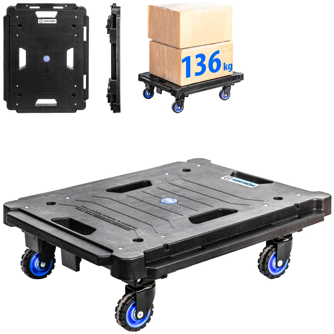 HOSTRÖM Klappbarer Rollwagen, Möbelroller, Umzugshilfe, Möbeltransport, 4 lenkbare 360° Rollen, Max.