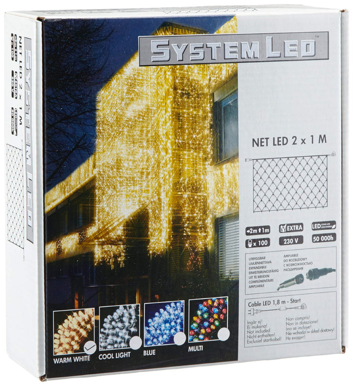 System LED 465-16 Net LED 200 x 100 cm Extra, warmweiss