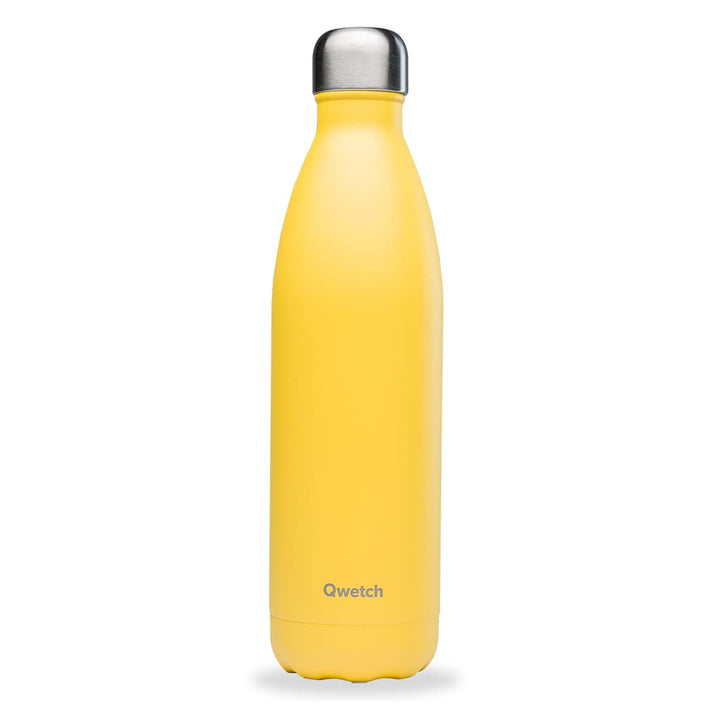 Qwetch - Pop Thermosflasche - Gelb 750ml - 24 Stunden kalt und 12 Stunden warm - Dicht, BPA-frei & w
