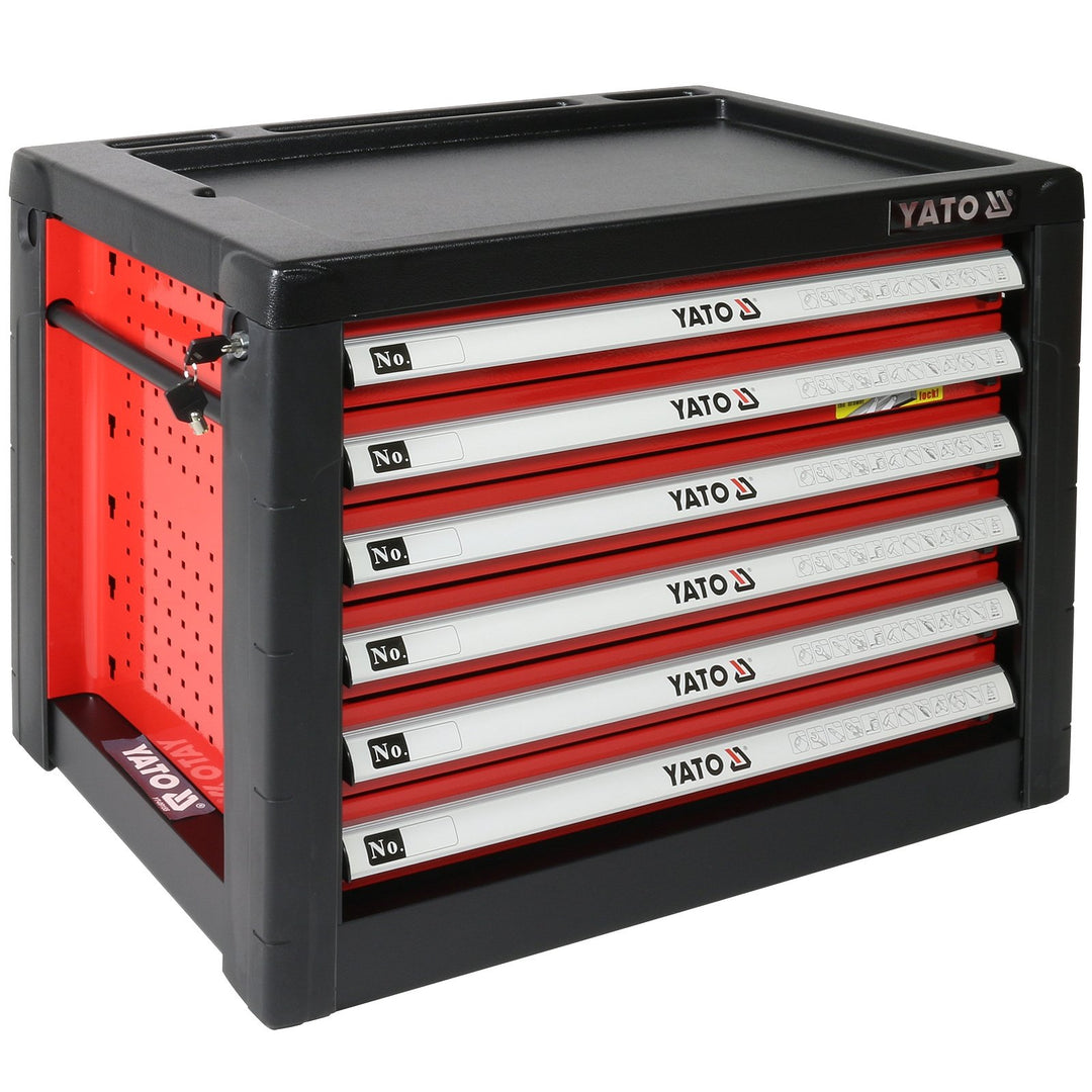 Yato YT-09155 Werkzeugkasten mit 6 Schubladen, Bunt