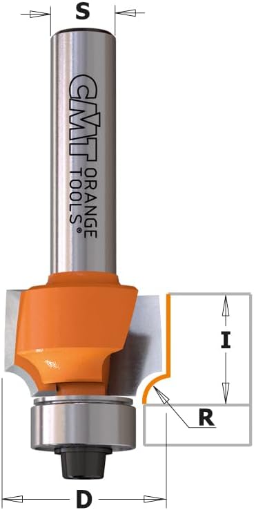 CMT ORANGE TOOLS 938.190.11 - RADIUSFRÄSER M/ANLAUF. HM S=8 D=19.1 R=3.2