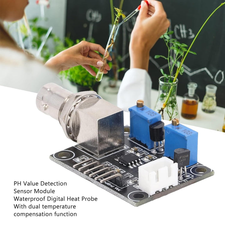 PH-Meter für Flüssiges Wasser PH0‑14 Sensormodul Zur Werterkennung mit BNC-Anschluss Wasserdichte Di