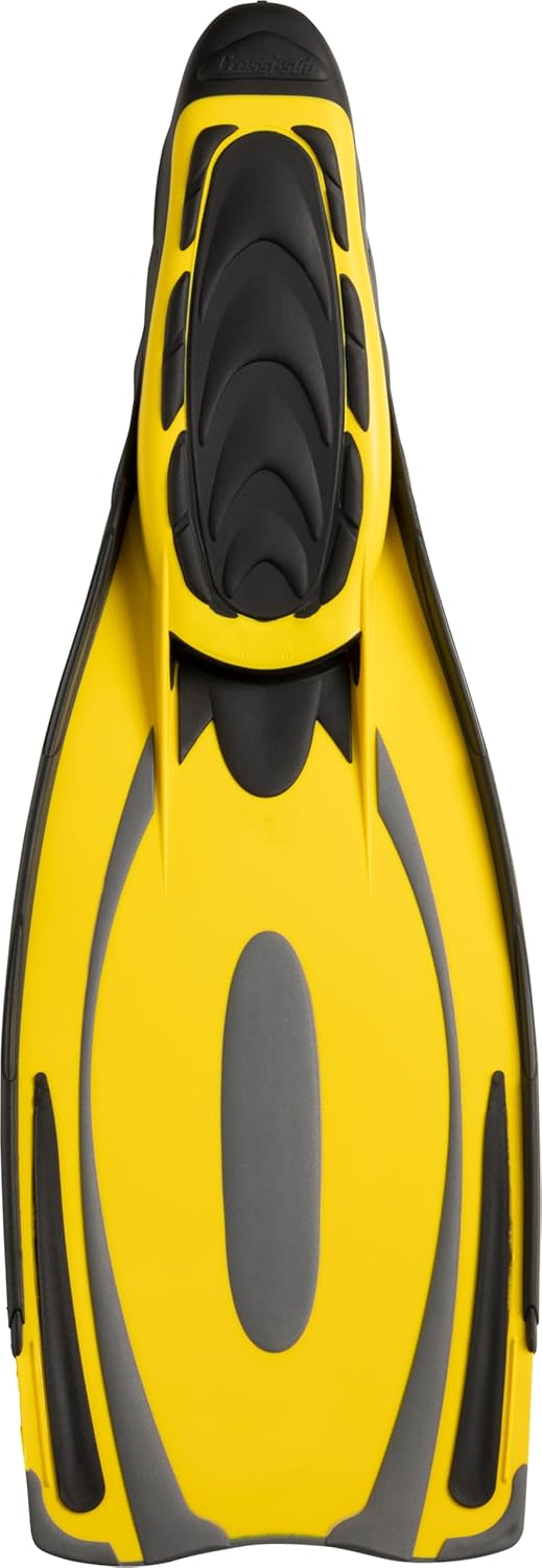 Cressi Reaction Pro Fins - Flossen zum Tauchen, Freitauchen und Schnorcheln, Adult Unisex 46/47 Gelb