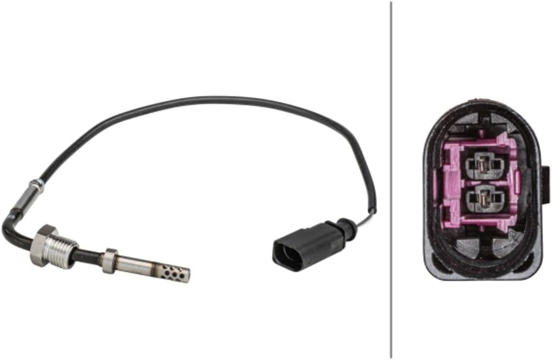 HELLA 6PT 358 181-161 Sensor, Abgastemperatur - 2-polig - geschraubt - Kabel: 290mm