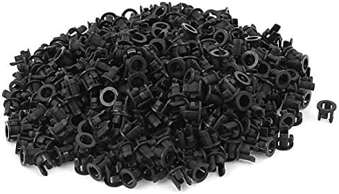 500Pcs 5mm Durchmesser Snap-in LED-Lampe Gehäuse-Halter-Unterstützung Schwarz