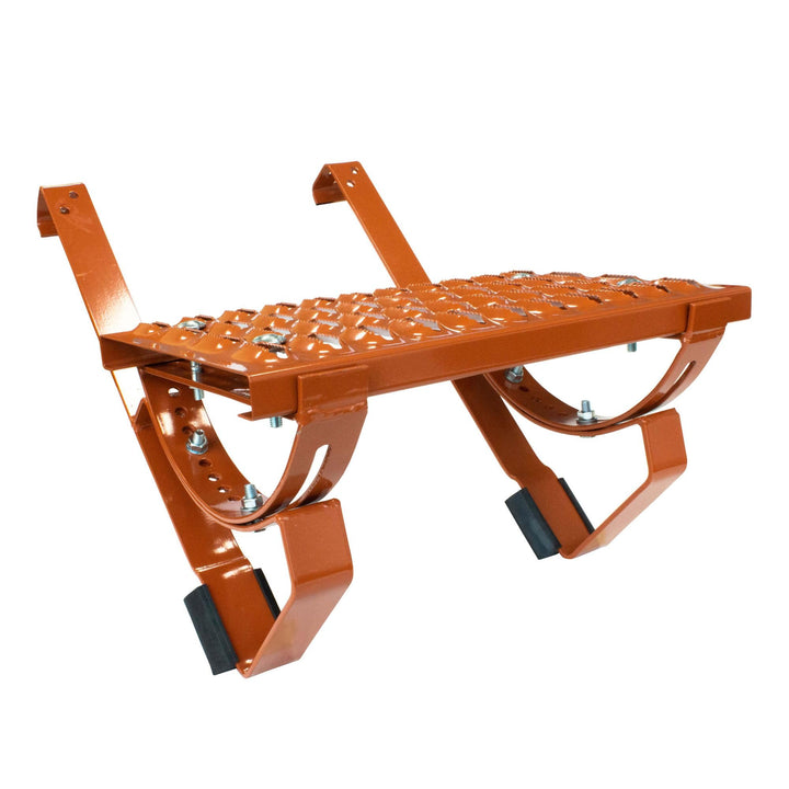 DAPRONA Laufrost Set für flache Dachziegel, Dachtritte für Schornsteinfeger Ziegelrot 40cm, inkl. Mo