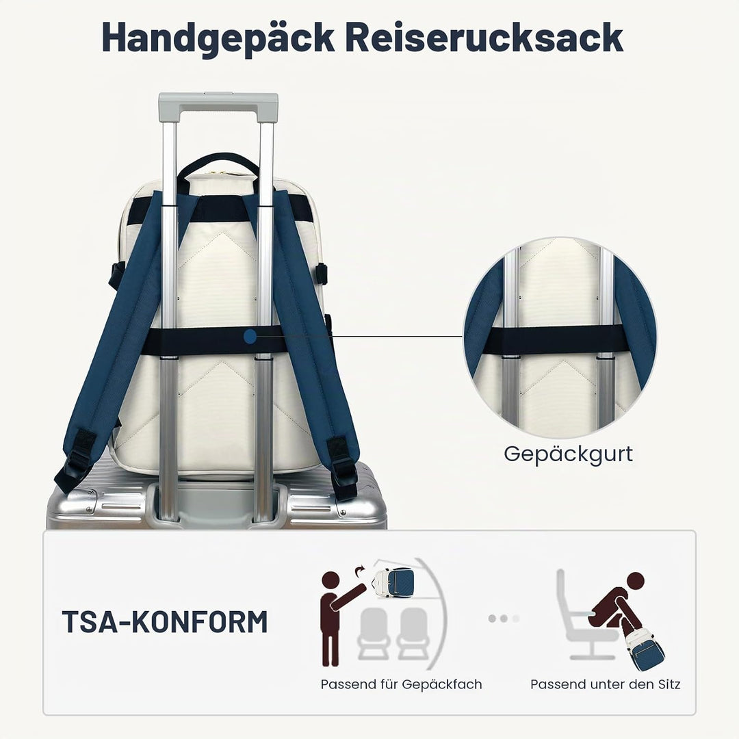 VANKEAN Laptop-Rucksack für Damen und Herren, Arbeitstasche mit 39,6 cm (15,6 Zoll), modisch, wasser