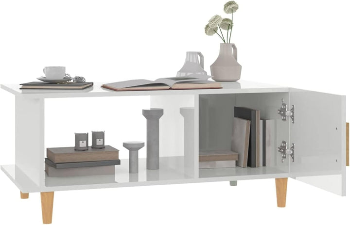 Tidyard Couchtisch Modernes Design Beistelltisch mit Fach und Ablage Wohnzimmertisch Kaffeetisch Sof