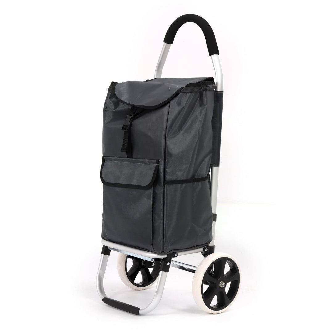 43.5Liter Aluminium Trolley Einkaufstrolley Klappbar, Shopping Trolley, Wasserabweisender Einkaufswa