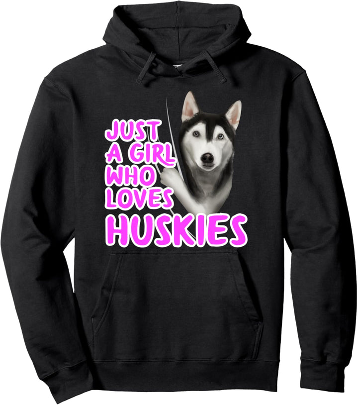 Husky Outfit Damen Mädchen Tierfreund Geschenk Husky Pullover Hoodie