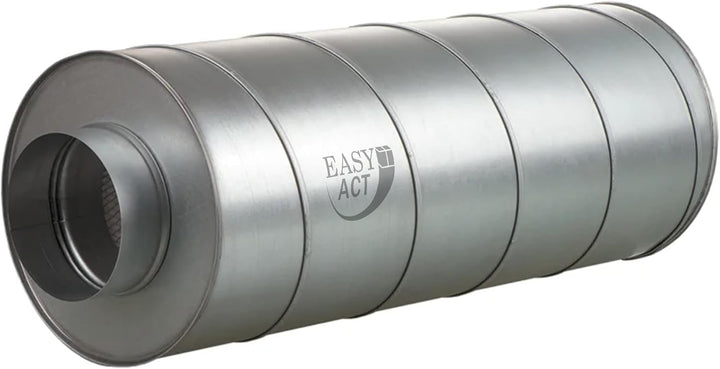 Easy Act Schalldämpfer Ø 80 mm, Länge 600 mm, Rohrschalldämpfer aus Verzinktem Stahl zur Geräuschred