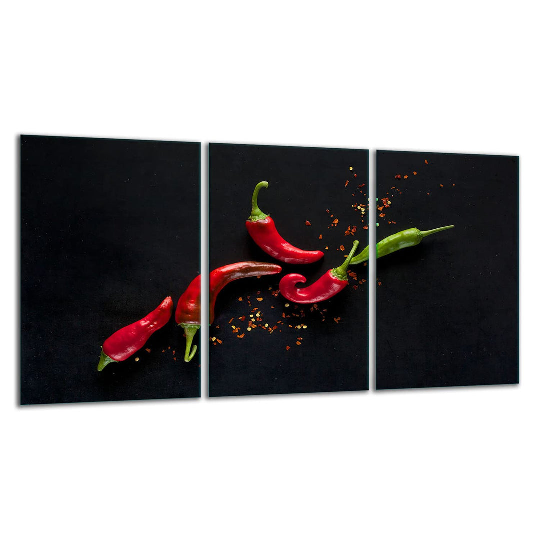 TMK ArtDeko Herdabdeckplatte 3 Teilig 3x30x52 cm - Spritzschutz Herdabdeckung – Herdschutz aus Siche