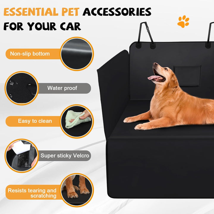 Kofferraumschutz Hund mit Seitenschutz & Ladekantenschutz - Universal Kofferraummatte wasserdicht &