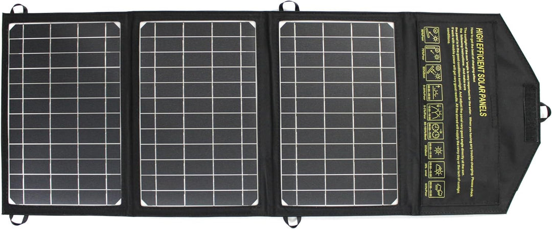 Faltbares Solar Ladegerät 21W 5V/4,8A Maximale Monokristallines Solarpanel Ladegerät 2USB-Anschlüsse