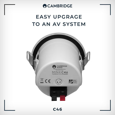 Cambridge Audio Minx C46 - Kompakter Deckeneinbaulautsprecher mit BMR-Lautsprechertechnologie - pass