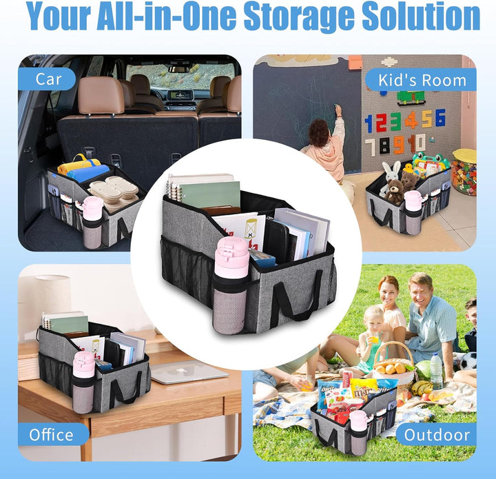 Auto Organizer für Vorne und Rücksitz, Beifahrersitz, Auto Organizer Kinder mit Mehrere Taschen Getr