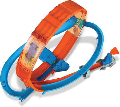 Hot Wheels HCB00 - Riesen Looping Crash Trackset mit ca. 70 cm breitem Looping und 1 Fahrzeug, Spiel