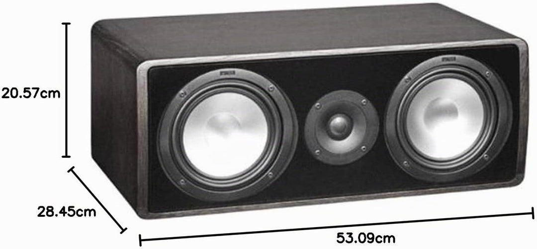 Canton Ergo 655 Center 2.5-Wege Bassreflex Center-/Kompaktlautsprecher (110/160 Watt) schwarz, schwa