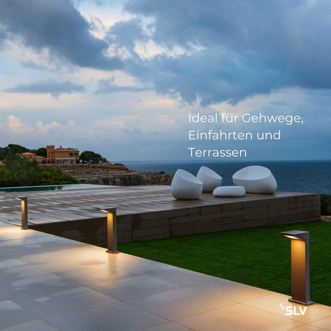 SLV LED Aussenleuchte IPERI 50 | Design Aussen-Standleuchte, stilvolle Aussenbeleuchtung | Outdoor L