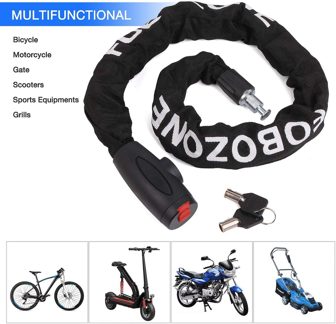 Motorrad Kettenschloss, Fahrrad Kettenschloss，für Draussen Sperren Roller, Lagertüren, Bauernhöfe, R