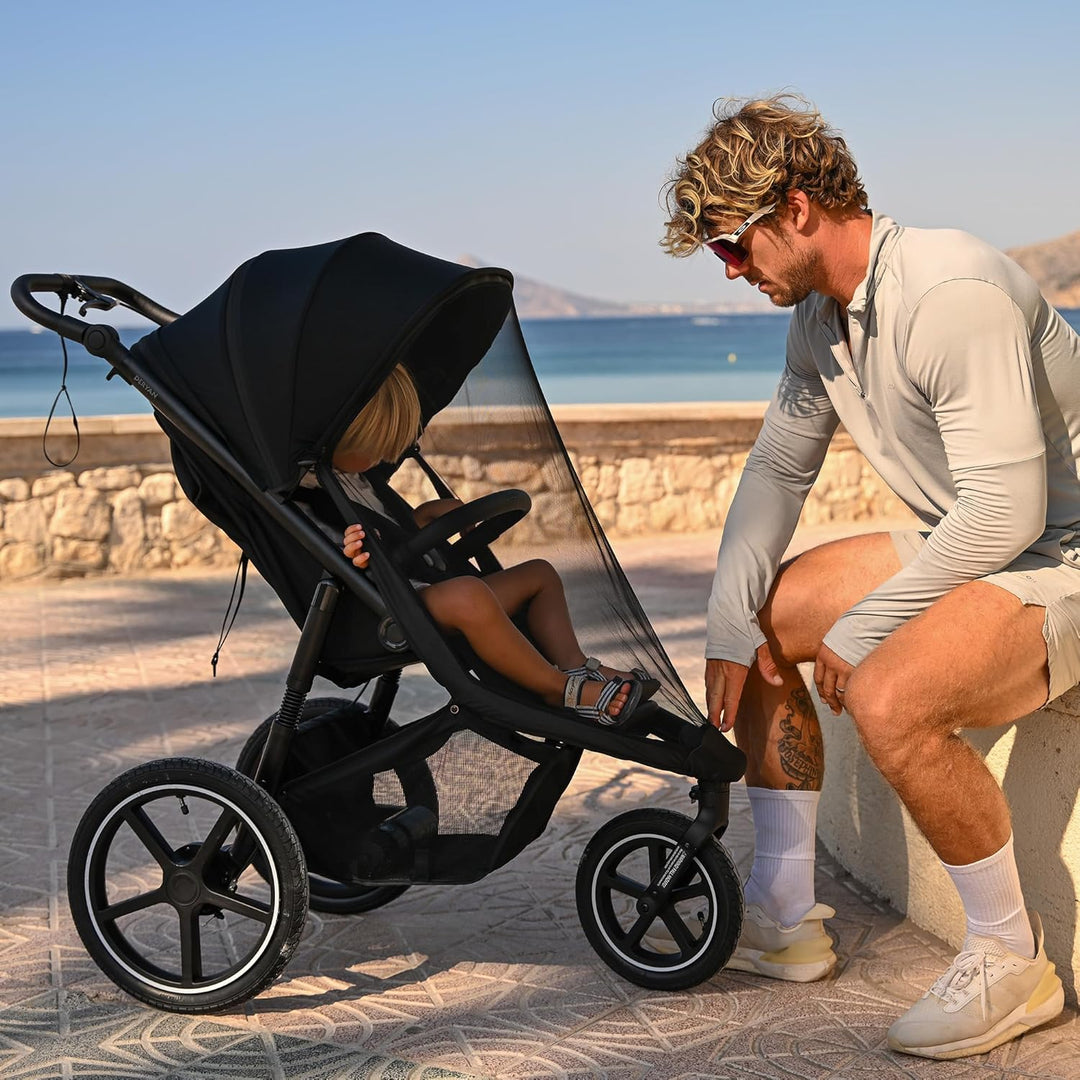 Deryan Bolt Jogger Kombikinderwagen für jedes Gelände - Zusammenklappbarer und tragbarer Buggy - Jog