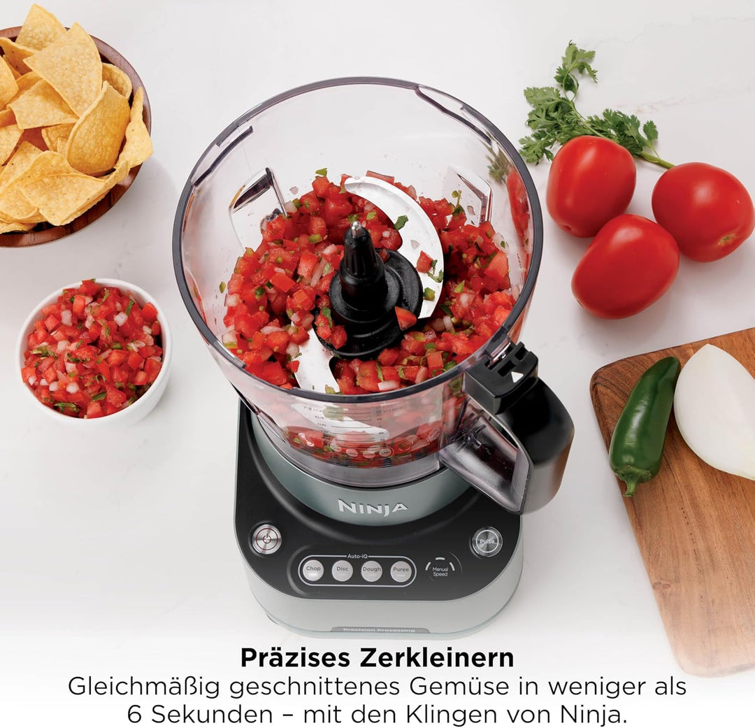 Ninja PrecisionPro 2,1 l Küchenmaschine, 4 Voreinstellungen und manuelle Einstellungen, Pizza- und B