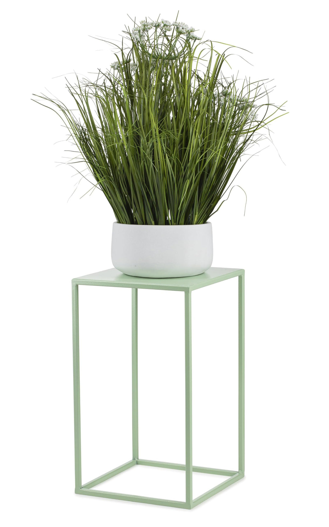 HowHomely Blumenständer Metall Grünblau 40 cm Hoch - Solider und Robuster Blumenhocker Metall - Pfla