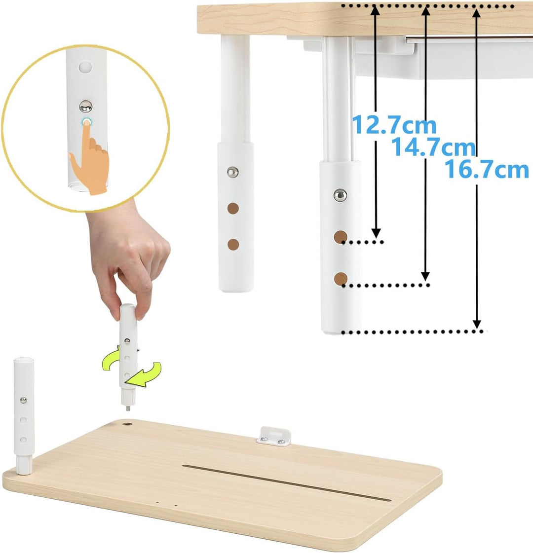 ETHU Dual-Monitor-Ständer, Doppelmonitor-Riser für Länge und Winkel Verstellbarer Desktop-Monitor-Re