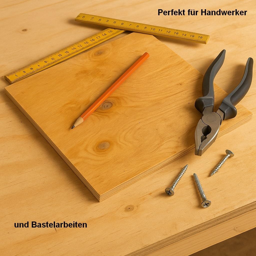 Birke Sperrholz 15mm – WG/WG Mehrschichtplatte in 110x30 cm – stabile Holzplatte für Handwerk, Model