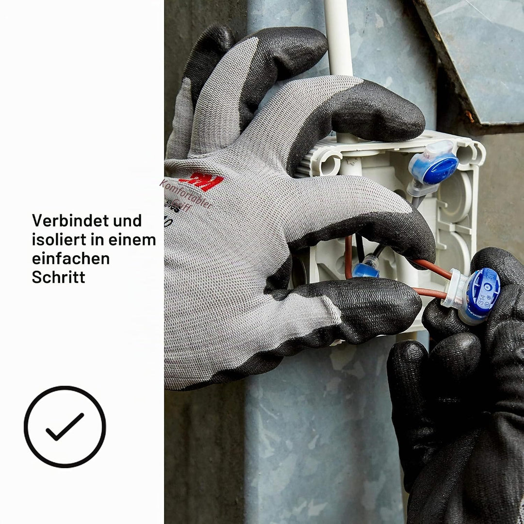 3M 314 Scotchlok Feuchtigkeitsgeschützter Verbinder, maximal 0,5 mm² bis 1,5 mm², Blau (50-er Pack)