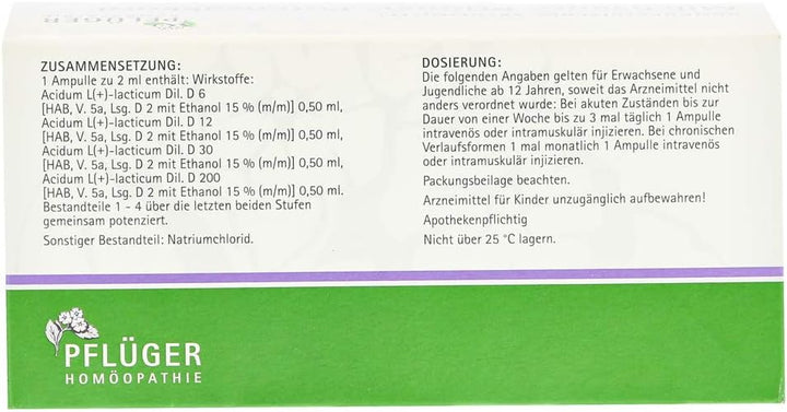 MILCHSÄURE Pflüger Potenzakkord Inj.-Lsg.Amp.