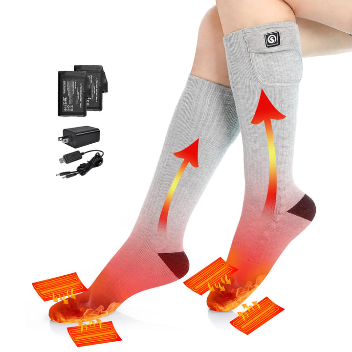 Beheizte Socken Beheizbare Socken Damen Herren, SAVIOR HEAT Elektrische Warme Socken Wiederaufladbar