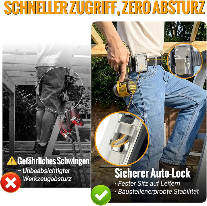 otuiaim [2 × ] Clip-on Werkzeug Gürtelclip - Clip-on Werkzeuggürtelhalter, 304 Edelstahl Werkzeugcli