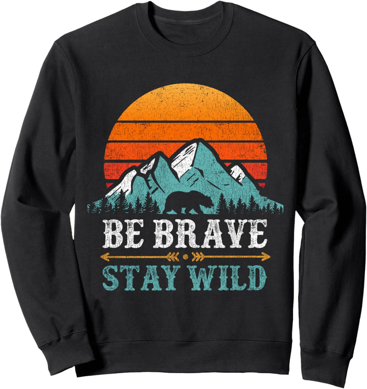 Wandern Berg Sonne Retro Sweatshirt