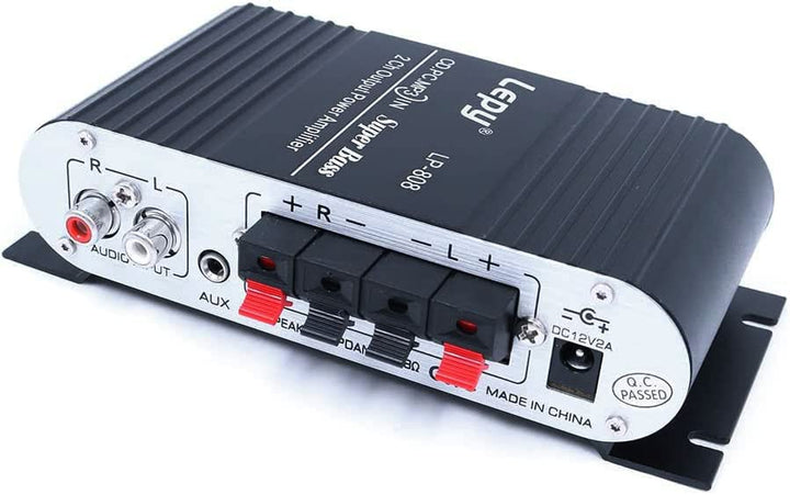 DollaTek LP-808 12V MiNi Tragbarer kabelgebundener HiFi-Verstärker mit 3A-Netzteil für Autotelefon z