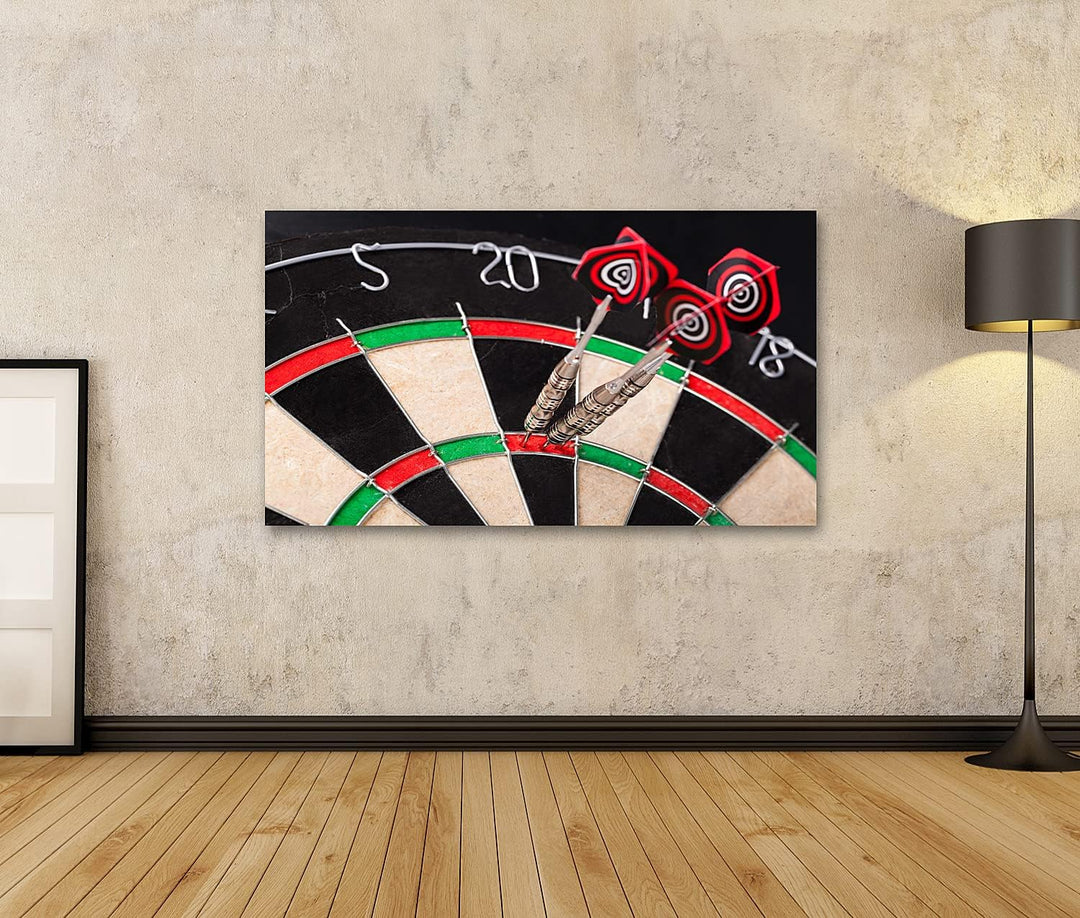 islandburner Bild auf Leinwand Darts Pfeile Bull&