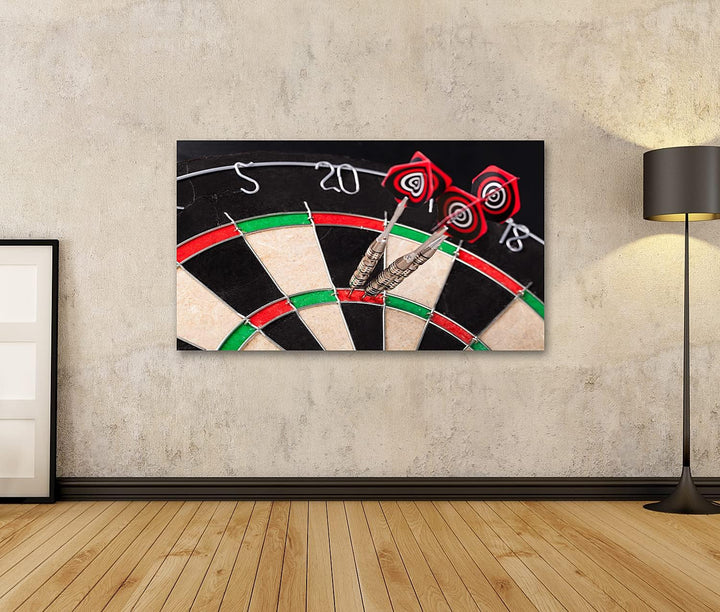 islandburner Bild auf Leinwand Darts Pfeile Bull&