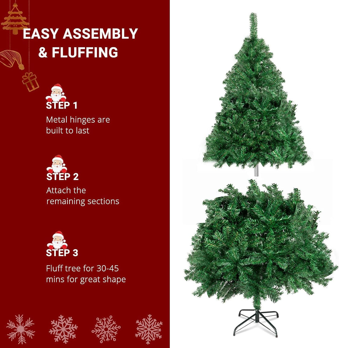 LEADZM 180/210/240cm Künstlicher Weihnachtsbaum, Tannenbaum künstlich mit Metallständer, Christbaum,