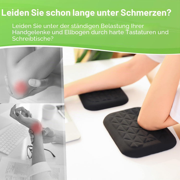 LargeLeaf Ergonomische Handgelenk- und Ellenbogenauflage für den Schreibtisch mit Memory-Schaum und