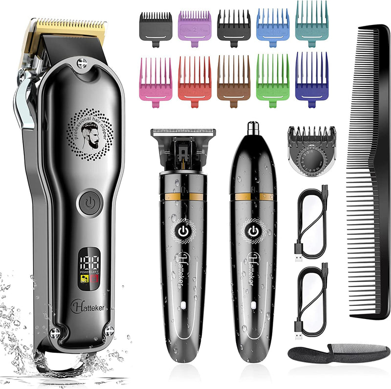 Hatteker Haarschneidemaschine Haarschneider Pflegesets Barttrimmer Bartschneider Herren T-förmiger T