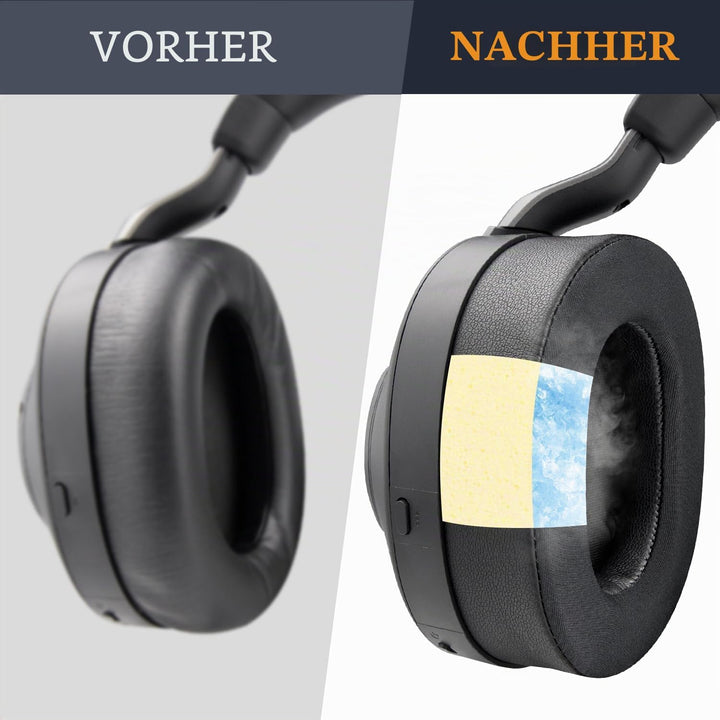 SOULWIT Kühlung Ohrpolster für Jabra Evolve2 85 – Schwarz | (Nicht kompatibel mit Elite 85H), Ohrpol