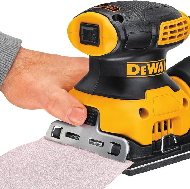 DeWalt Vibratiosnschleifer/ Schwingschleifer (230 Watt, Schwingkreis-ø 1.6 mm, Schleifplatte 108 x 1