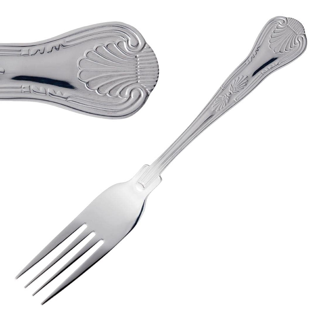 Olympia Kings Besteck Tischgabeln (12er Pack), 205(L)mm, 18/0 Edelstahl, hochglanzpoliert, spülmasch