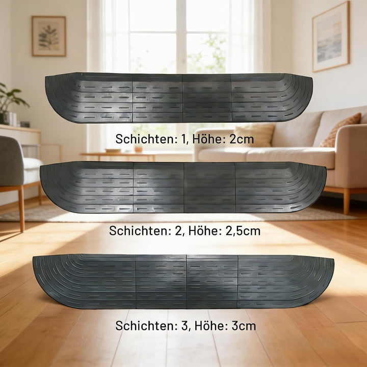 HIYOUNG Höhe 3CM Schwellenrampe für universal staubsaugerroboter,Türschwellenrampe Saugroboter Zubeh